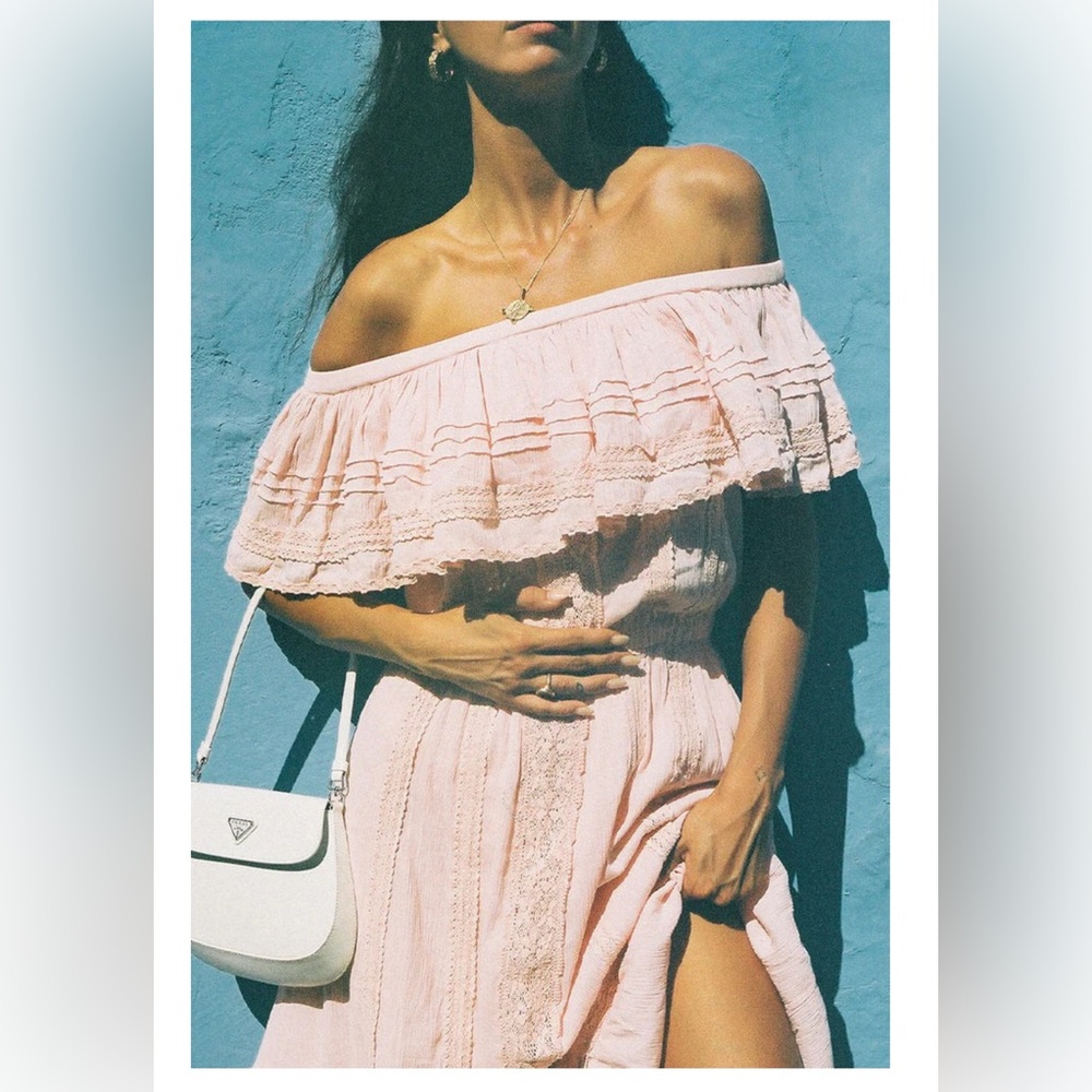 NWT SPELL Cassie Lace Petal dress woman’s us size M - Picture 3 of 7